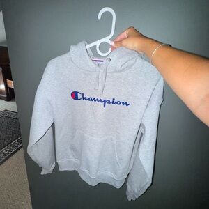 Champion Heather Gray Pullover Hoodie